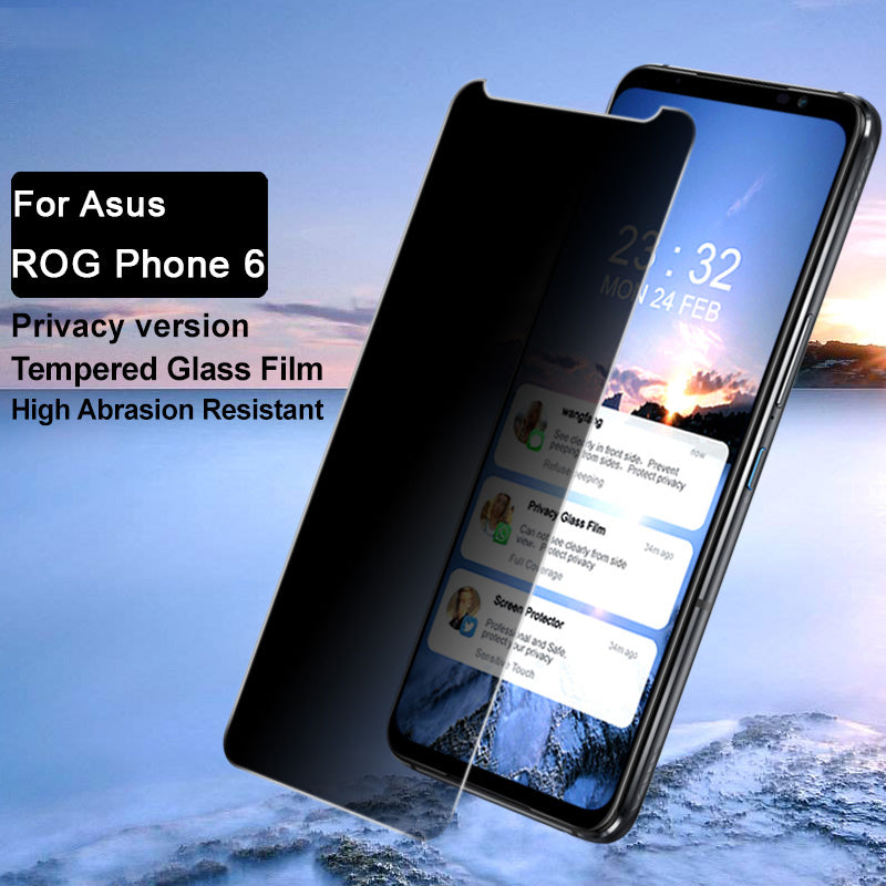 IMAK for Asus ROG Phone 6 5G / Phone 6 Pro 5G Privacy Screen Protector Full Coverage Anti-Scratch Full Glue Tempered Glass Film