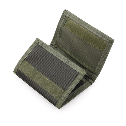 JEMINAL 1420 Solid Color Stitching Nylon Wallet Student Tri-fold Wallet Coin Purse Cards Holder