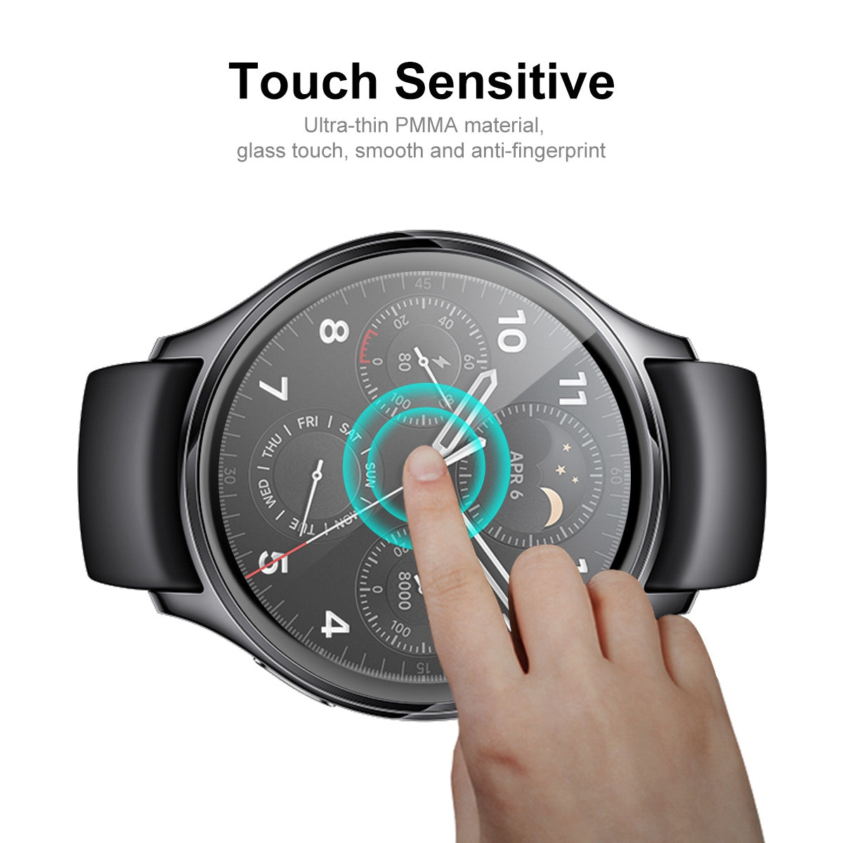 ENKAY HAT-PRINCE for Xiaomi Watch S1 Pro HD Clear Screen Protector Full Cover Anti-scratch 3D Curved Soft PC Edge + PMMA Film