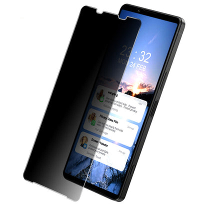 IMAK For Sony Xperia 1 IV 5G Full Coverage 9H Sensitive Touch Anti-peep Clear Tempered Glass AGC Glass Screen Film