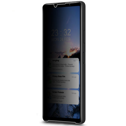 IMAK For Sony Xperia 10 IV 5G Anti-peep Clear AGC Tempered Glass Full Coverage Dustproof Screen Protector