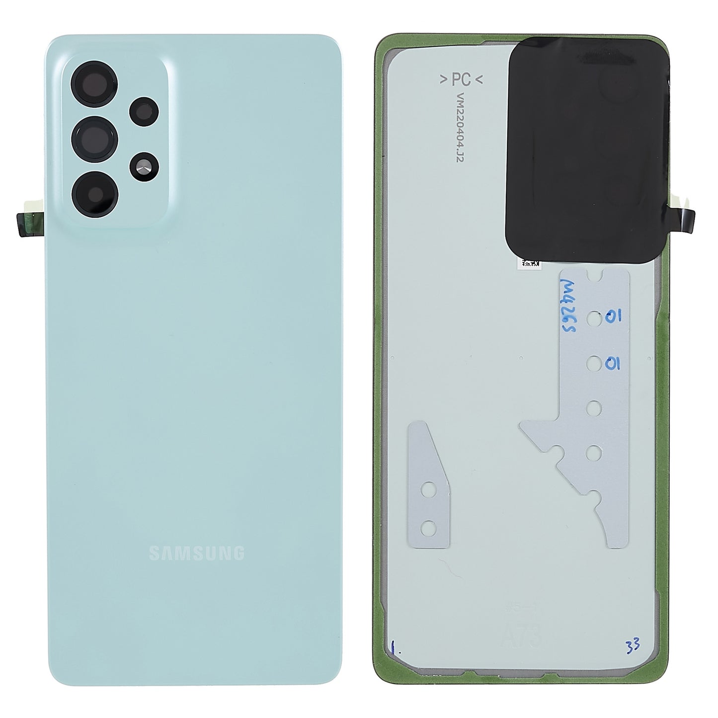 For Samsung Galaxy A73 5G A736 OEM Battery Housing with Adhesive Sticker + Camera Lens Cover