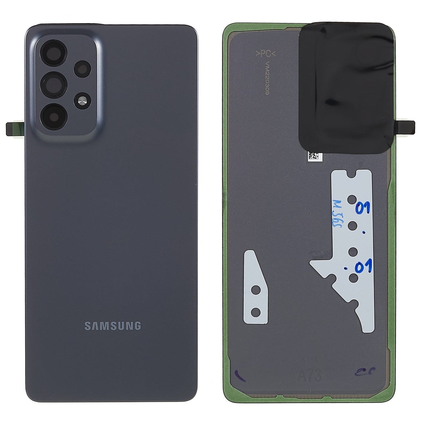 For Samsung Galaxy A73 5G A736 OEM Battery Housing with Adhesive Sticker + Camera Lens Cover