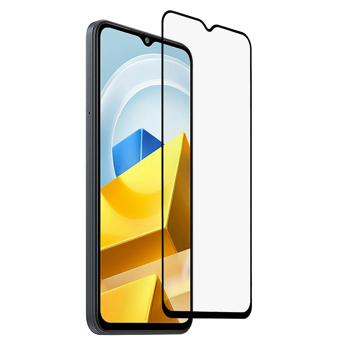 RURIHAI for Xiaomi Poco M5 4G Secondary Hardening Screen Protector 2.5D 0.26mm High Aluminum-silicon Glass Full Glue Full Cover Film