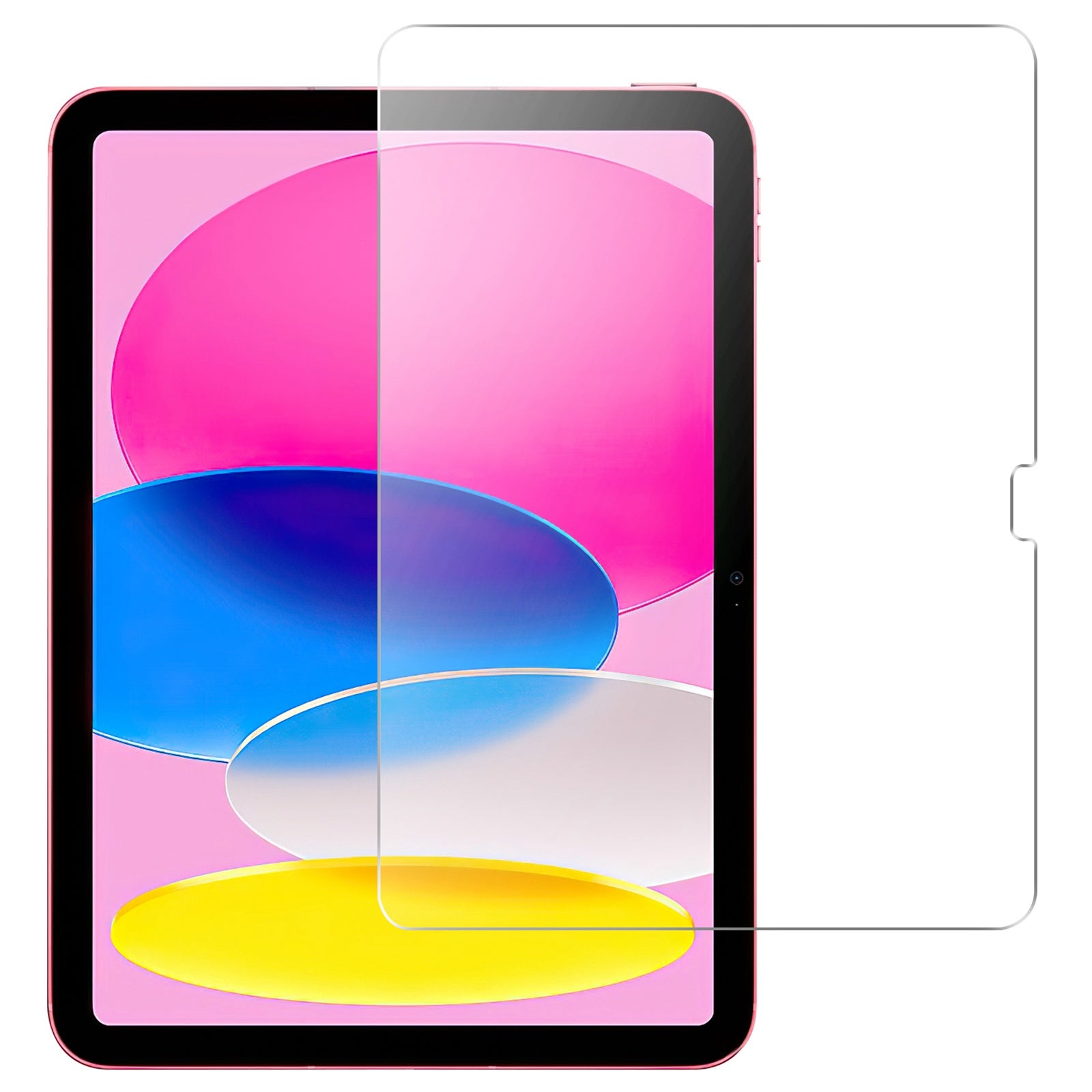 For iPad 10.9 (2022) Tempered Glass Screen Protector 2.5D Straight Edge Anti-explosion Ultra Clear Full Coverage Film