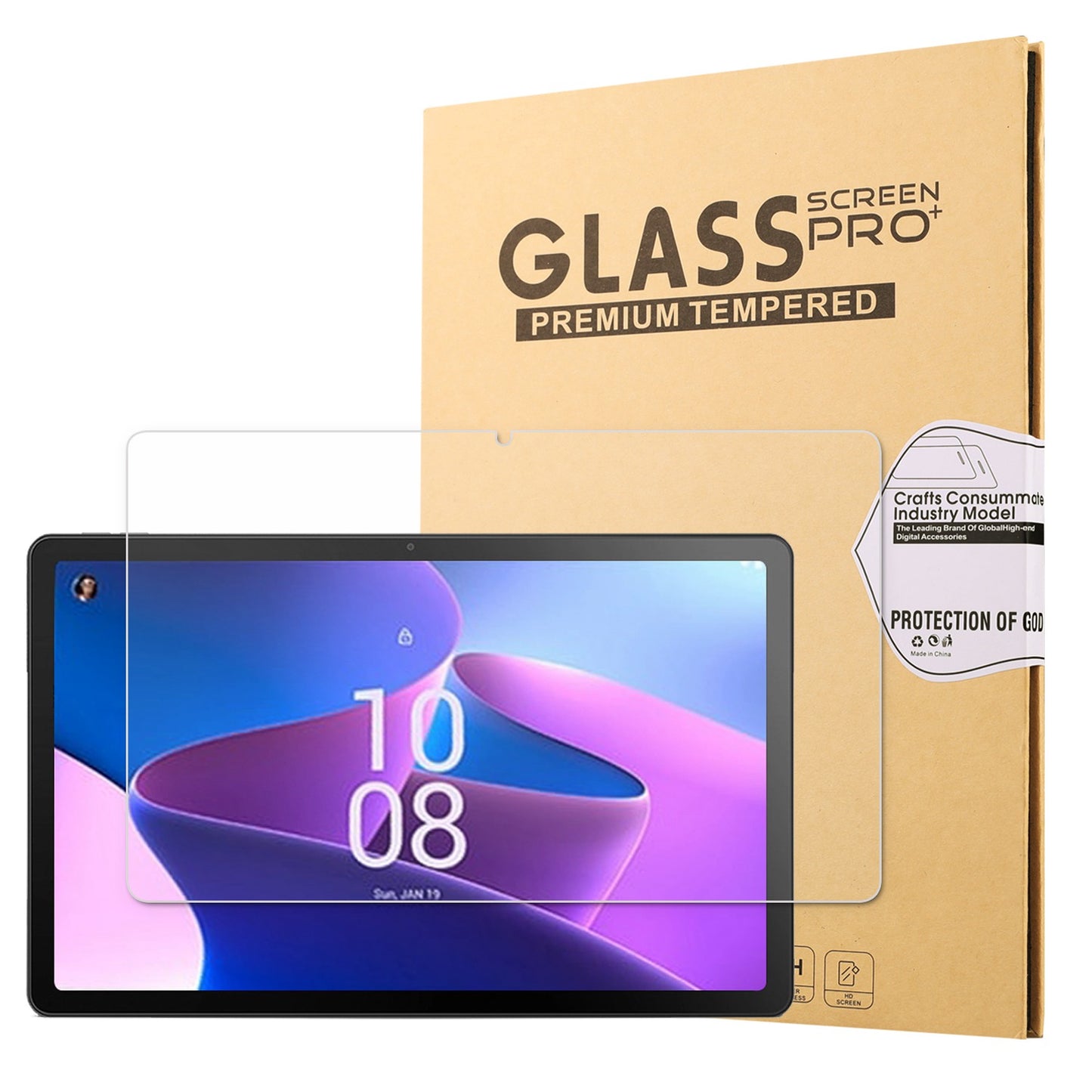 ForLenovo Tab M10 (Gen 3) TB-328FU / TB-328XU 2.5D Straight Edge Tempered Glass Film Scratch-resistant Anti-explosion Full Screen Protector