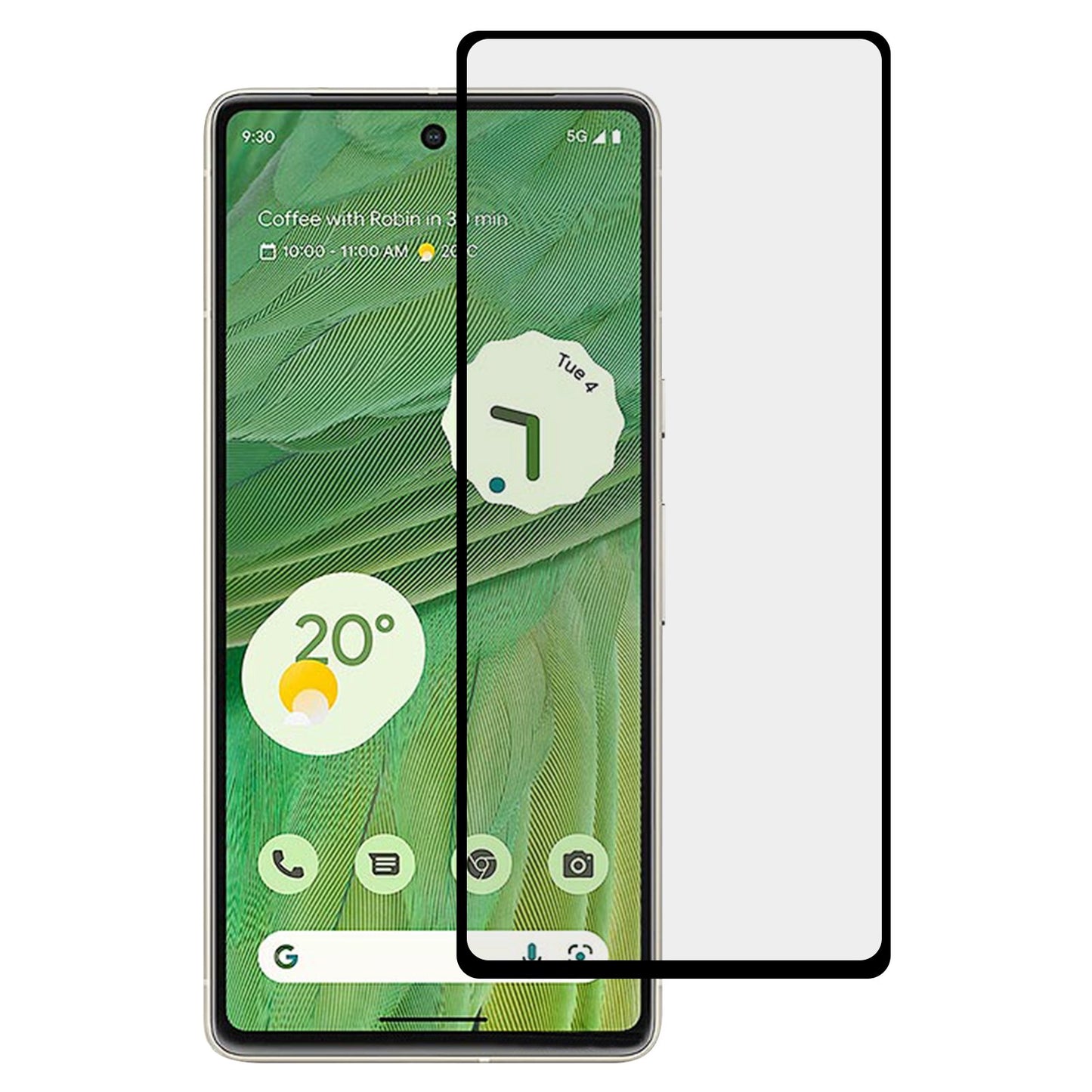 For Google Pixel 7 5G Complete Covering Silk Printing Side Glue Anti-scratch Tempered Glass Screen Protector Film