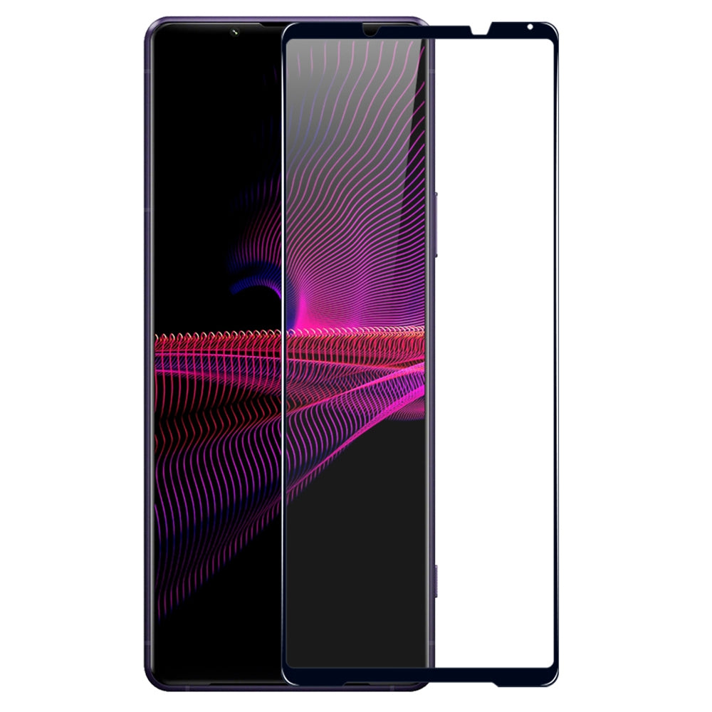 NORTHJO A++ For Sony Xperia 1 III 5G Silk Printing Anti-fingerprint Full Screen Protector 0.3mm 2.5D High Aluminum-silicon Glass Film