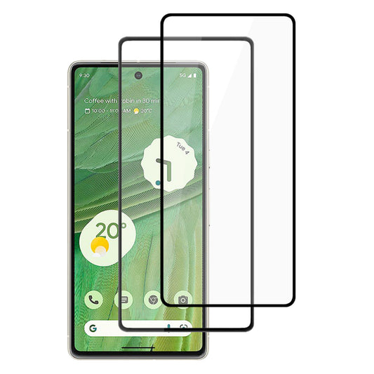 AMORUS 2Pcs  /  Set For Google Pixel 7 5G HD Tempered Glass Secondary Hardening Silk Printing Anti-Scratch Full Screen Protector