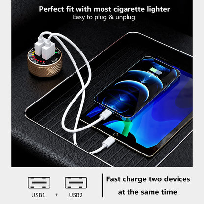 Z8-A Dual QC3.0 USB Fast Charging Car Charger Phone Charging Power Adapter