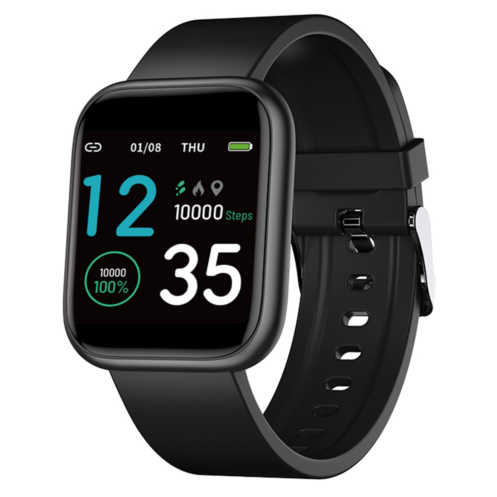 X21 Smart Watch 1.3 inch IPS Screen Fitness Bracelet Waterproof Sports Watch with Heart Rate Blood Pressure Blood Oxygen Sleep Monitoring Support Alarm Clock, Take Photo