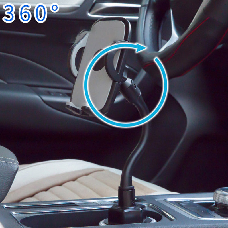 A978+X905 360 Degrees Rotating Gravity Linkage Car Cup Holder Phone Stand Bracket