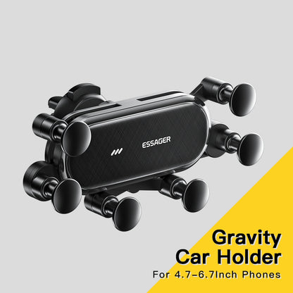 ESSAGER WEICHI Series Car Gravity Phone Mount Air Vent Phone Holder with 360-degree Rotating Ball for 4.7-6.7 inch Mobile Phones