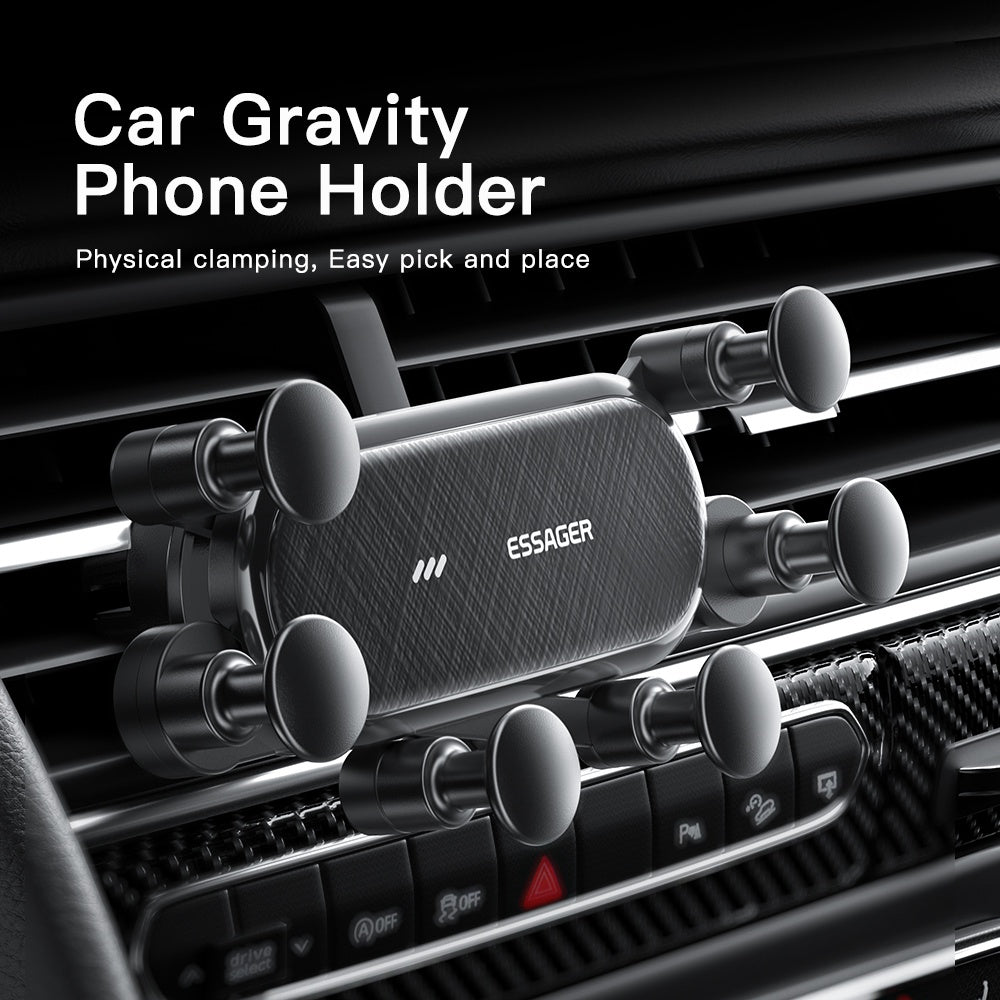 ESSAGER WEICHI Series Car Gravity Phone Mount Air Vent Phone Holder with 360-degree Rotating Ball for 4.7-6.7 inch Mobile Phones