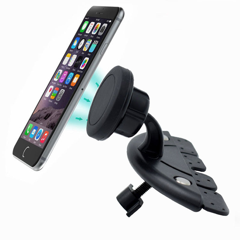 CD Slot Magnetic Phone Mount for Universal Car 360-Degree Rotating Magnetic Smart Phone Holder