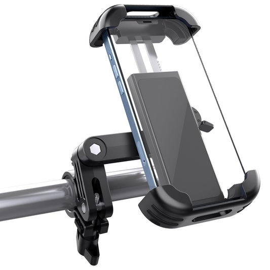 HLT-152 Cycling Bicycle Handlebar Cell Phone Clamp 4.7-6.8 Inch Cell Phone Clip Rotation Motorcycle Phone Mount Bike Phone Holder