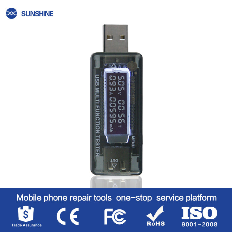 SUNSHINE SS-302A USB Intelligent Digital Display Detector (QC4.0)