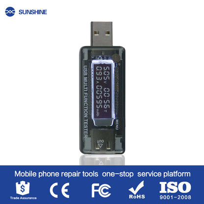 SUNSHINE SS-302A USB Intelligent Digital Display Detector (QC4.0)