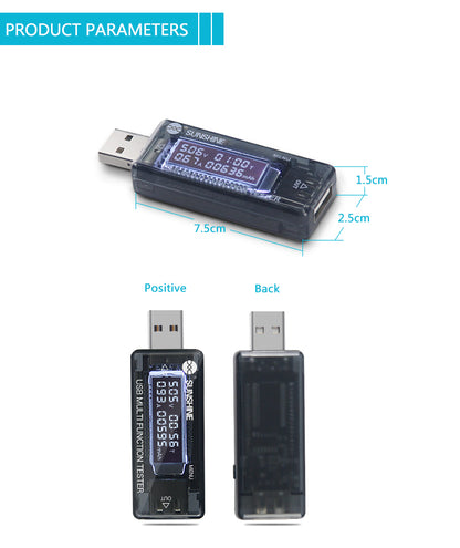 SUNSHINE SS-302A USB Intelligent Digital Display Detector (QC4.0)