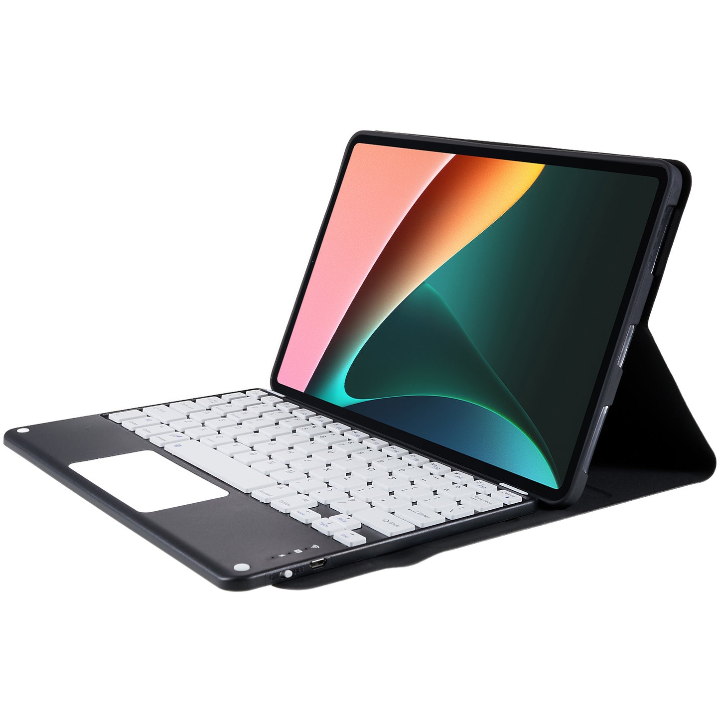 For Xiaomi Pad 5/5 Pro Square Cap Touchpad Wireless Bluetooth Keyboard + Stand Leather Tablet Case