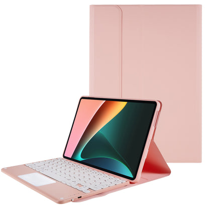 For Xiaomi Pad 5/5 Pro Square Cap Touchpad Wireless Bluetooth Keyboard + Stand Leather Tablet Case