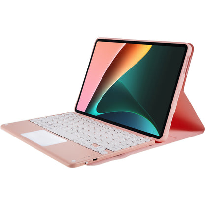 For Xiaomi Pad 5/5 Pro Square Cap Touchpad Wireless Bluetooth Keyboard + Stand Leather Tablet Case