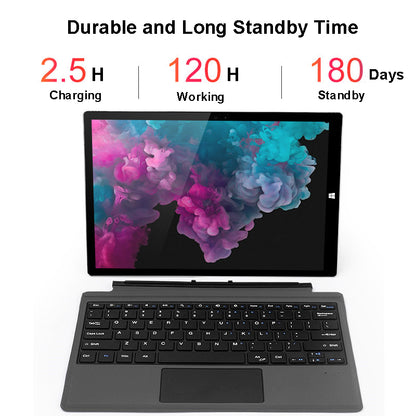 1089D for Microsoft Surface Pro 3 / 4 / 5 / 6 / 7 Colorful Backlight Laptop Magnetic Adsorption Bluetooth Wireless Keyboard with Touchpad