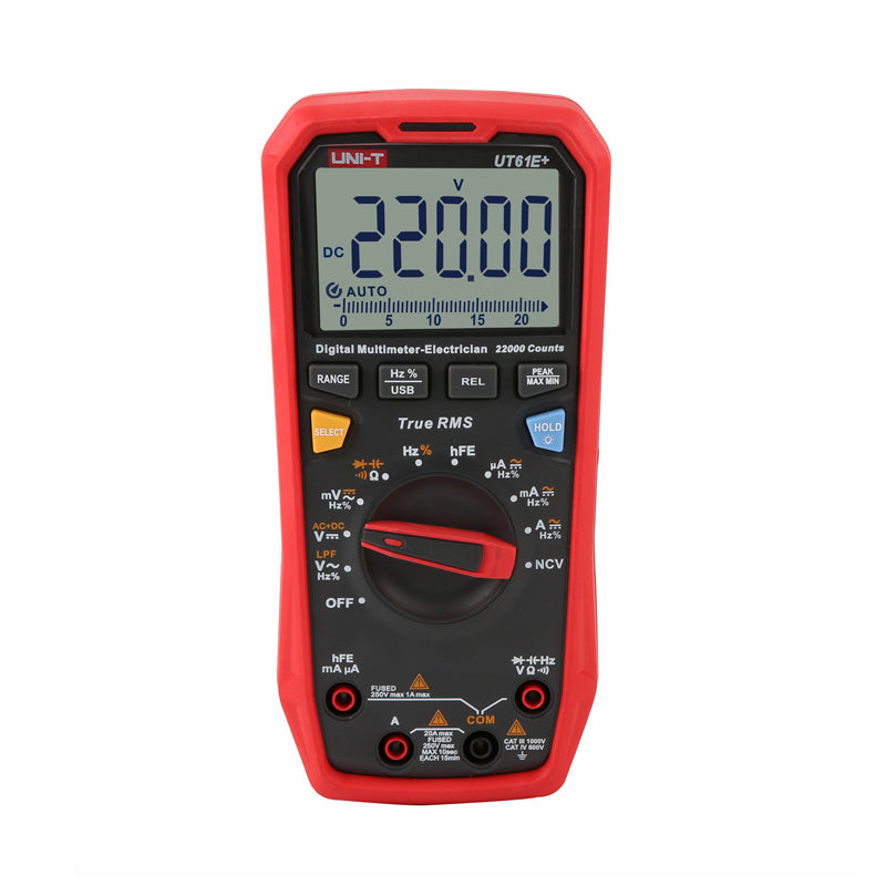 UNI-T UT61E+ 1000V True RMS Digital Multimeter Digital Auto Ranging Multimeters Data Hold