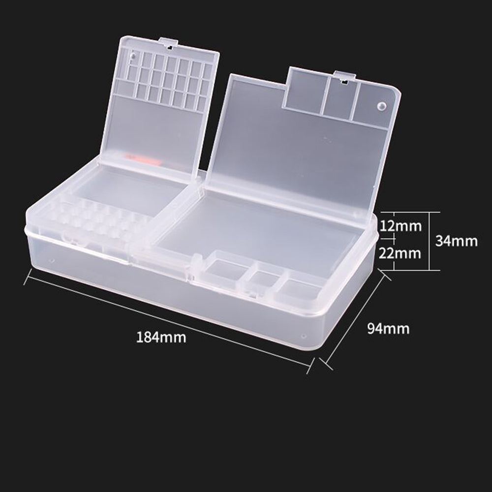 W203 Double Layer Mobile Phone Repair Storage Box for IC Parts Smartphone Opening Tools Collector