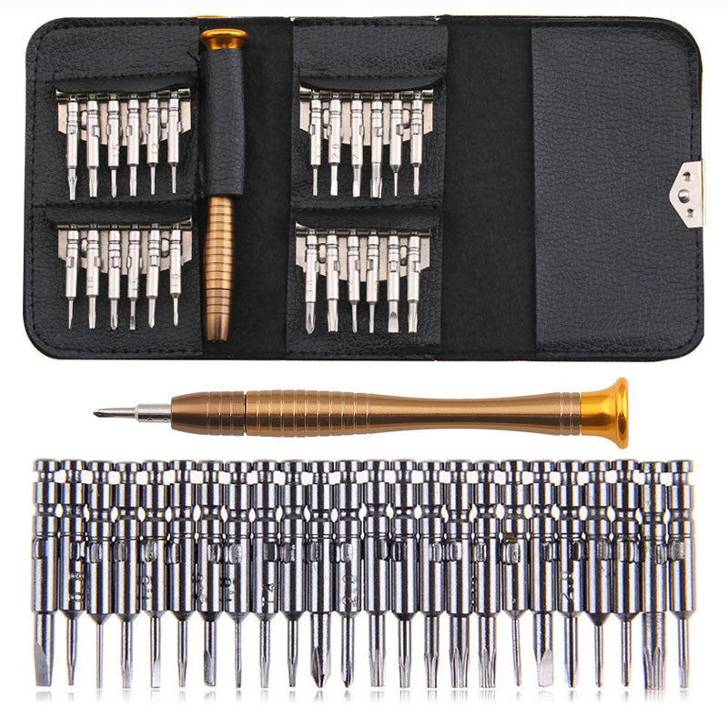 25-in-1 Screwdriver Set Hand Tool Kit Wallet Packing for Mobile Phone PC Repair