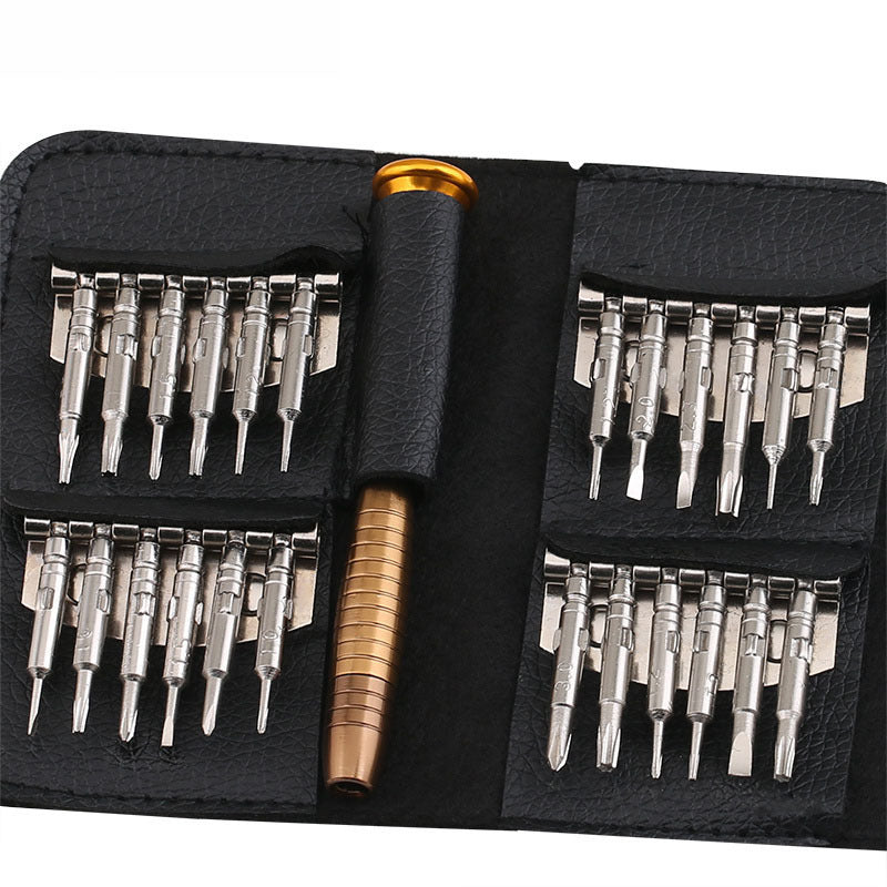 25-in-1 Screwdriver Set Hand Tool Kit Wallet Packing for Mobile Phone PC Repair