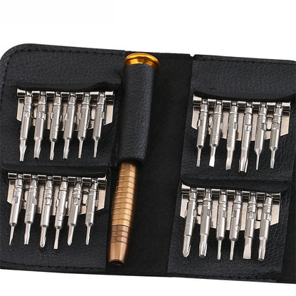 25-in-1 Screwdriver Set Hand Tool Kit Wallet Packing for Mobile Phone PC Repair