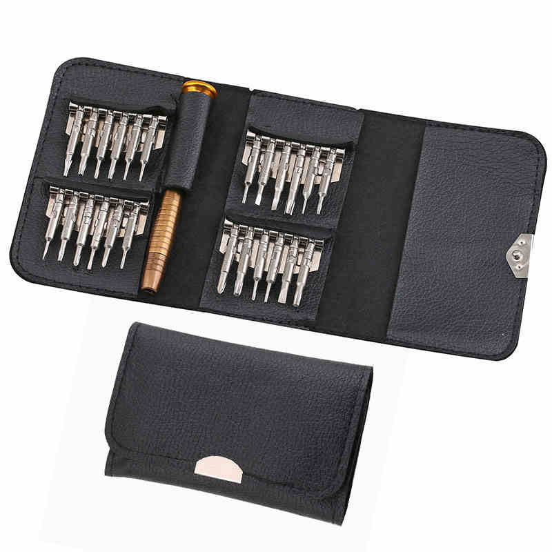 25-in-1 Screwdriver Set Hand Tool Kit Wallet Packing for Mobile Phone PC Repair