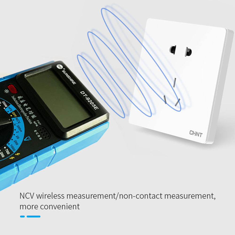 SUNSHINE DT-9205E High Precision Digital Multimeter Overload Protection LCD Display Instrument Tester for Repair Tools