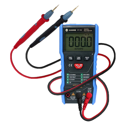 SUNSHINE DT-19N Mini Multimeter Fireproof ABS Pocket Size Instrument Tester with LCD Display for Repair Tools