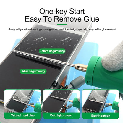 RELIFE RL-056C Electric Glue Remover for Mobile Phone Touch Screen Smart Repair Handle Tool Anti-Skid Glue Removal Machine with 6 Gear Adjustable/LED Light