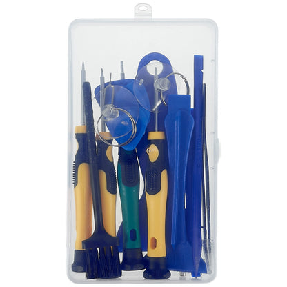 JF-8182 21-in-1 Professional Opening Pry Tool Repair Kit Portable Precision Screwdriver Set for iPhone 13 6.1 inch Replacement Parts Battery Adhesive Tape Sticker + Middle Plate Frame Waterproof Adhesive Sticker