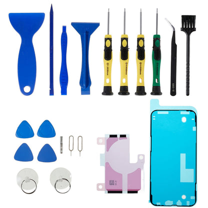 JF-8182 21 in 1 Precision Screwdriver Set for iPhone 13 Pro Max 6.7 inch Replacement Parts Battery Adhesive Tape Sticker + Middle Plate Frame Waterproof Adhesive Sticker Portable Mobile Phone Repair Tool Kit