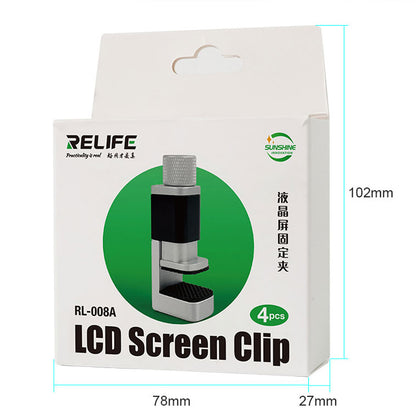 RELIFE RL-008A 4Pcs/Set LCD Screen Fixing Clip LCD Display Screen Fastening Clamp Phone Repair Tools