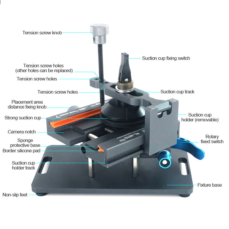 RELIFE RL-601S Plus Multifunctional Dismantling Screen Fixture Mobile Phone LCD Screen Heating Free Screen Removal Back Cover Clamp