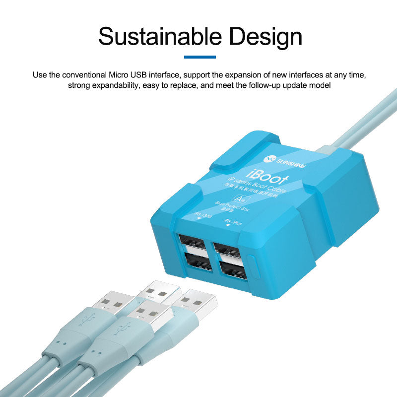 SUNSHINE iBoot A IP Mobile Series Power Cable DC Power Supply Test Cable for iPhone 6G-13PM Series Motherboard Repair Boot Line