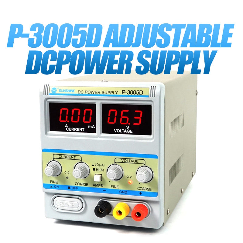 SUNSHINE P-3005D 30V 5A Adjustable Digital Display DC Power Supply 3 Digit Current Voltage Display Intelligent Regulated Power