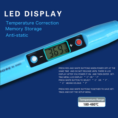 SUNSHINE SL-936D Electric Welding Pen LCD Adjustable Temperature Digital Electric Soldering Station for Mobile Phone Repair