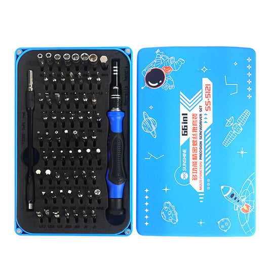 SUNSHINE SS-5121 66-in-1 Precision Screwdriver Set 64 Bits Magnetic Driver Kit Professional Electronics Repair Tool