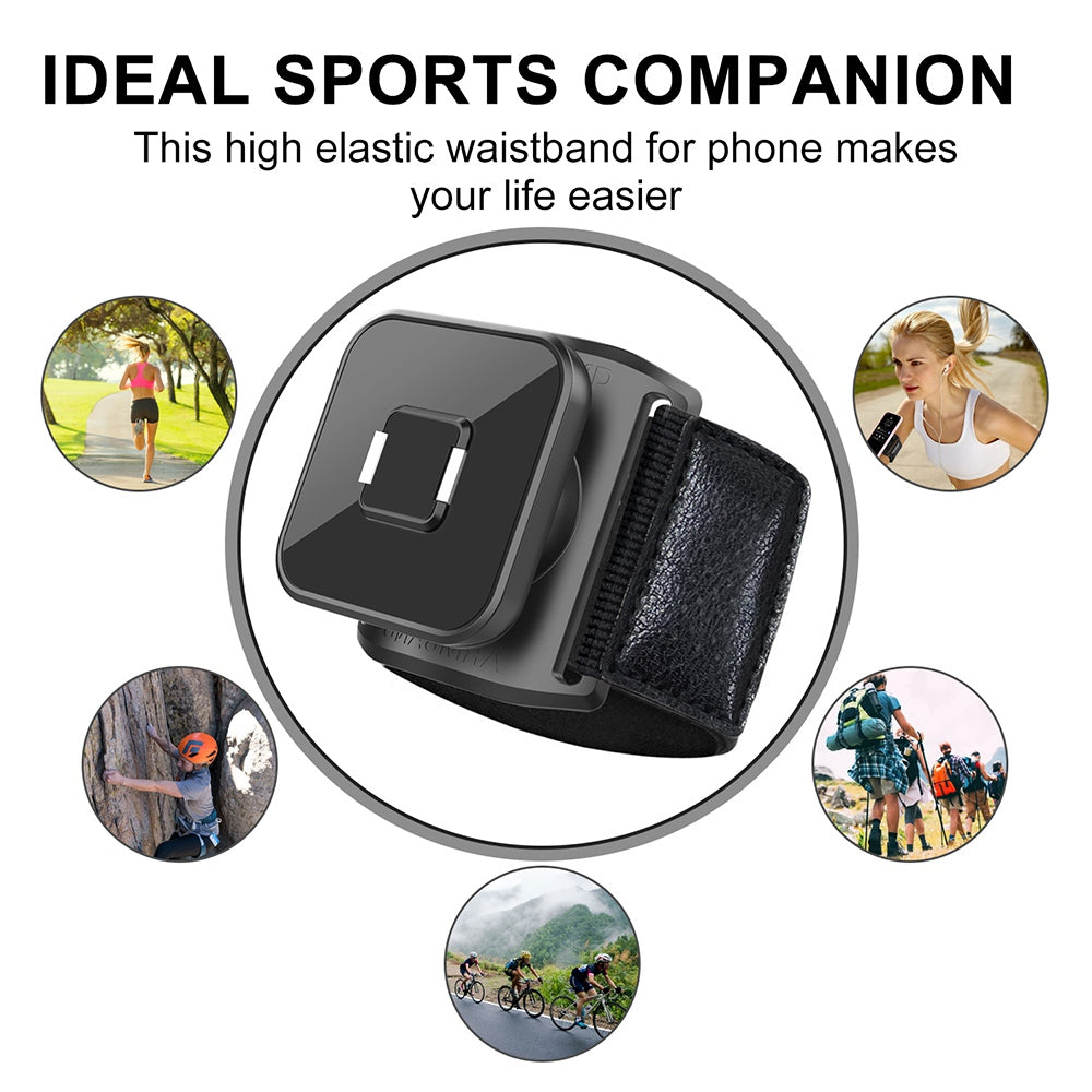 HL-148C Magnetic Adsorption 360 Degree Rotatable Phone Holder Mount with Wrist Band for Outdoor Sports