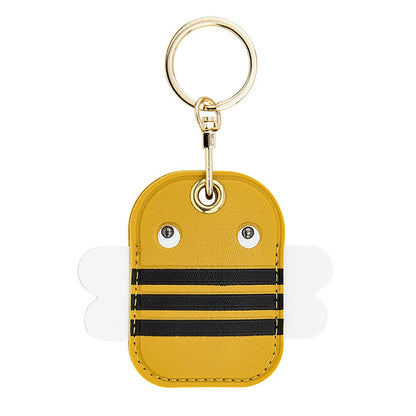 BMCS LIFE Cute Access Card PU Leather Protective Cover Keychain Car Key Ring Bag Pendant