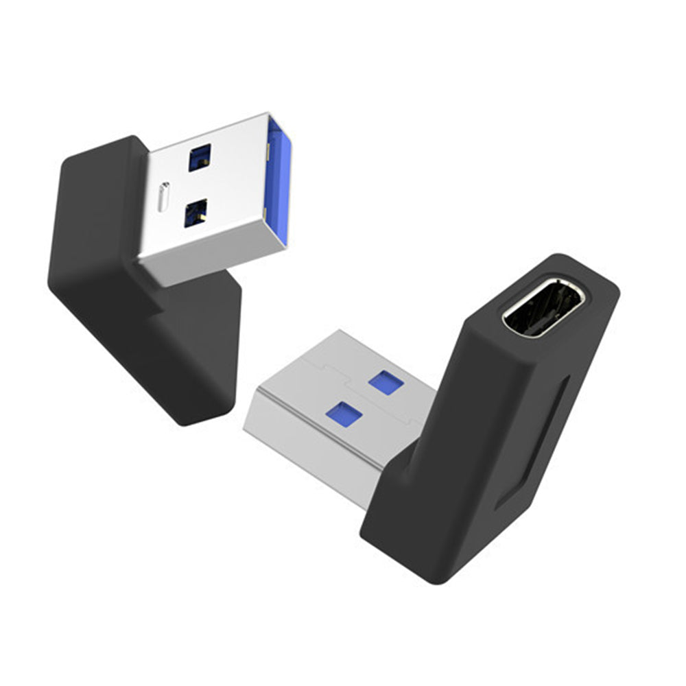 XQ-ZH002 USB 3.0 A to Type C OTG Adapter 90 Degree Elbow Type C USB-C Female Connector Converter