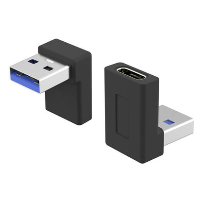 XQ-ZH002 USB 3.0 A to Type C OTG Adapter 90 Degree Elbow Type C USB-C Female Connector Converter