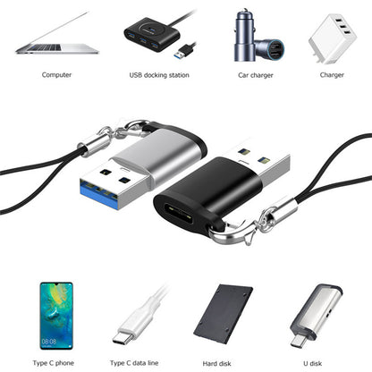 XQ-ZH006 Type C USB C Female to USB 3.0 Male Converter Charging Data Transfer Mini USB Adapter Connector