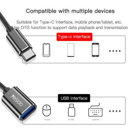 YESIDO GS01 Type-C to USB OTG Data Transmission Adapter Cable